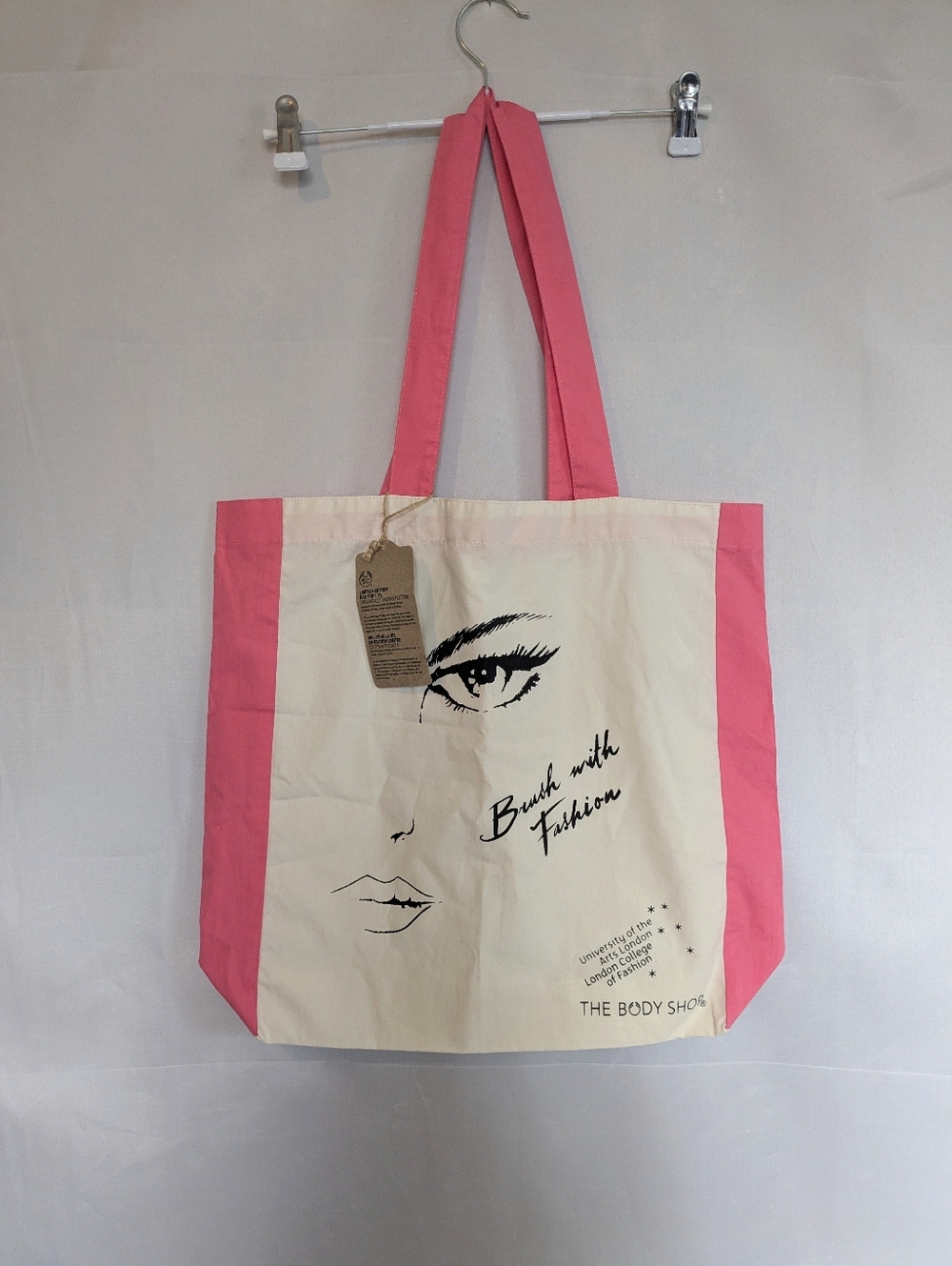The Body Shop London College of Fashion Tote Bag NWT Organic Cotton LCF Limited